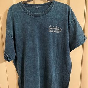 Bleached Style Teal Large T-Shirt